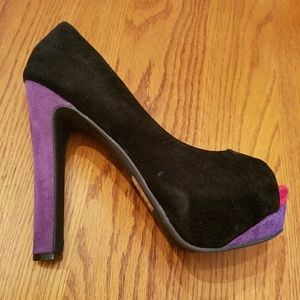 D Heart Harley Quinn Peep Toe Heel